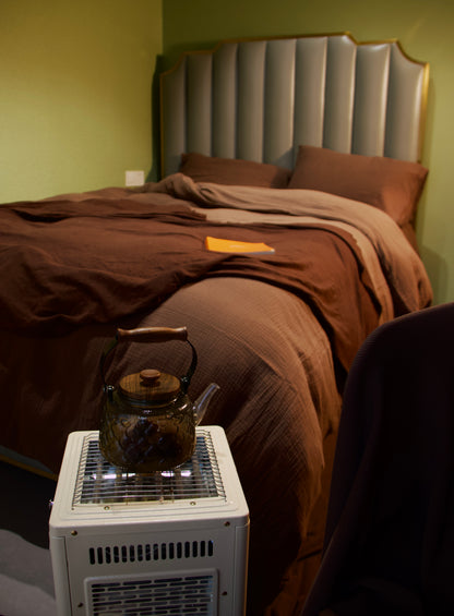 Chocolate brown Cotton Bedding