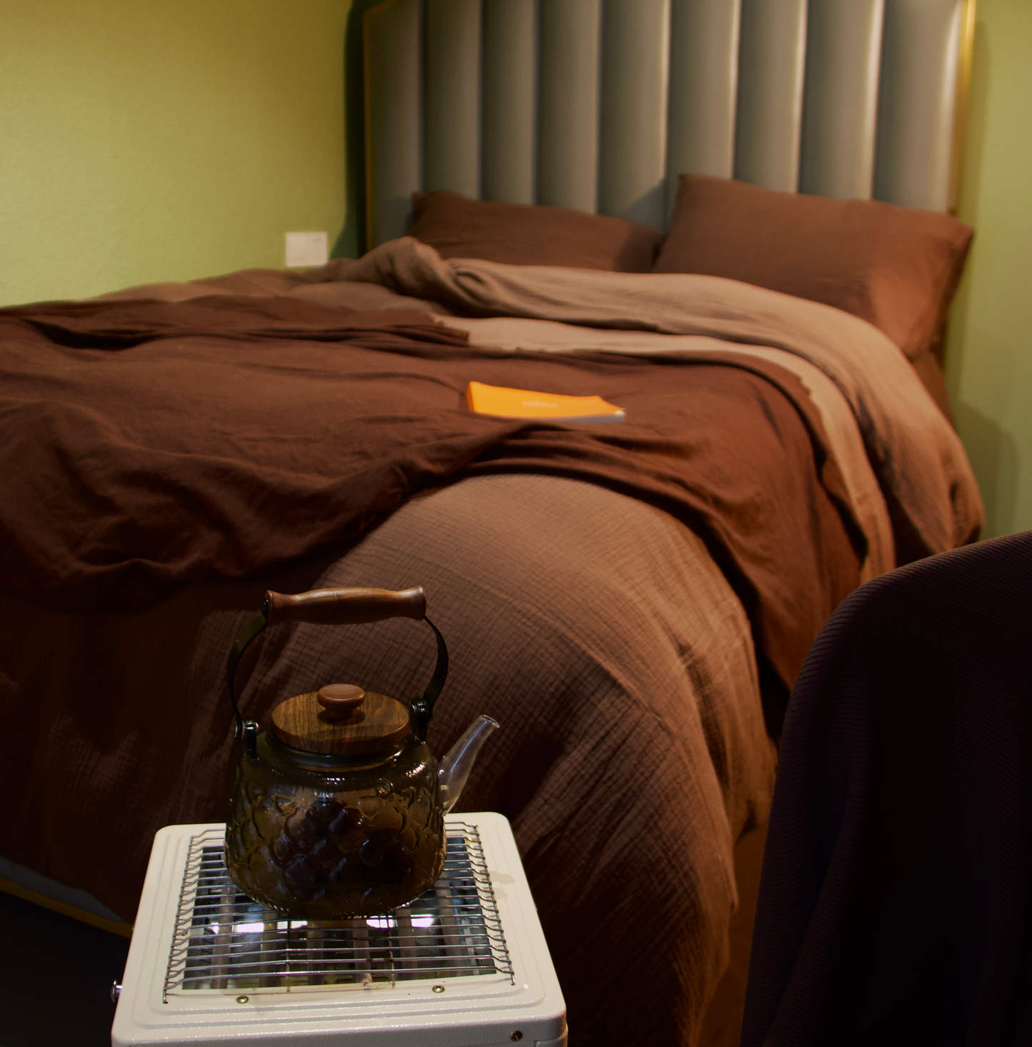 Chocolate brown Cotton Bedding