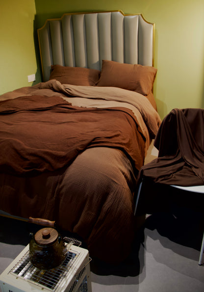 Chocolate brown Cotton Bedding