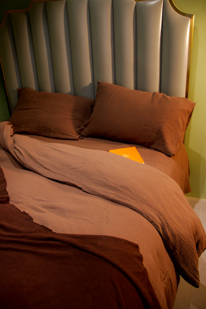 Chocolate brown Cotton Bedding
