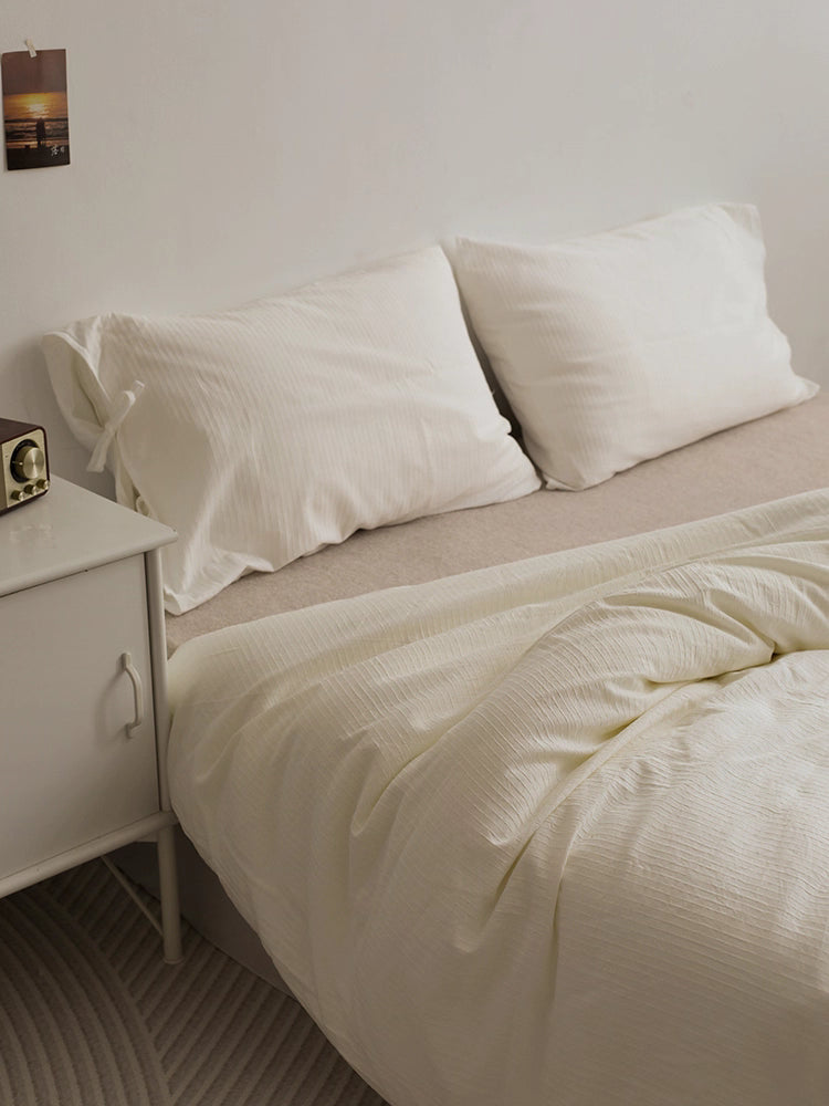 100% natural cotton 4-piece bedding-Small checkered pattern