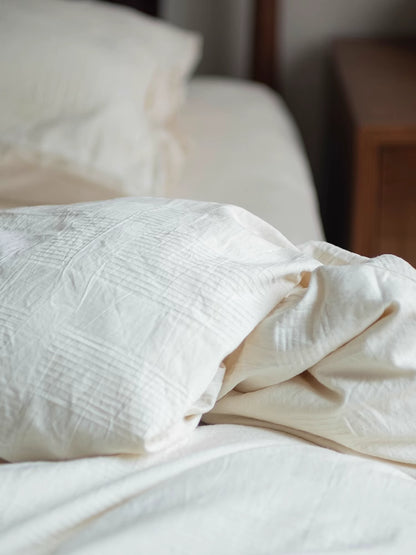 100% natural cotton 4-piece bedding-Large checkered pattern