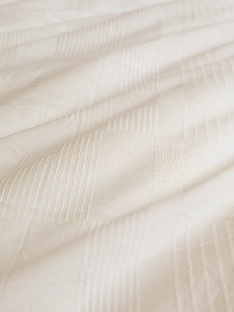 100% natural cotton 4-piece bedding-Large checkered pattern