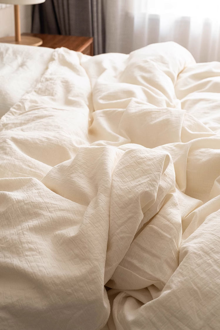 100% natural cotton 4-piece bedding-Small checkered pattern