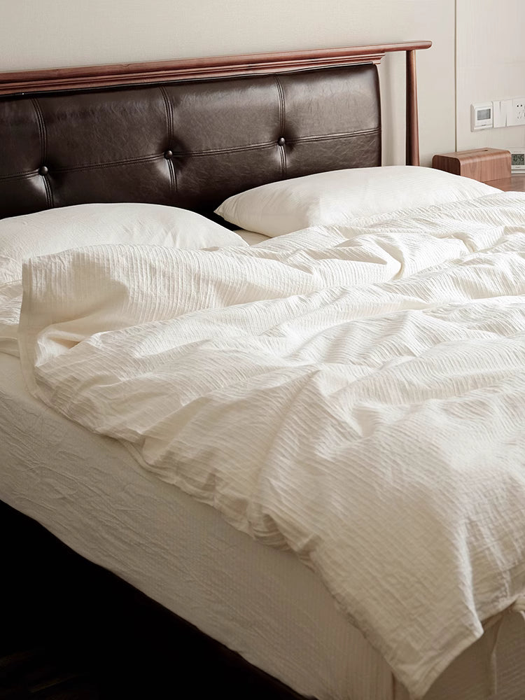 100% natural cotton 4-piece bedding-Small checkered pattern