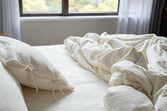 100% natural cotton 4-piece bedding-Small checkered pattern