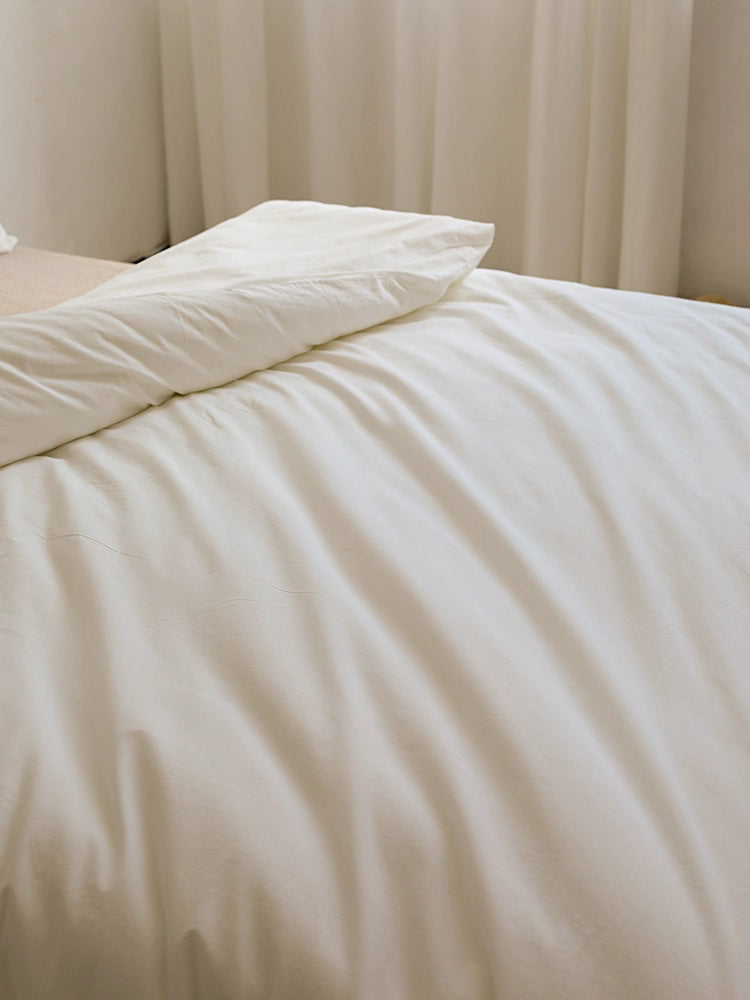 100% natural cotton 4-piece bedding- plain color