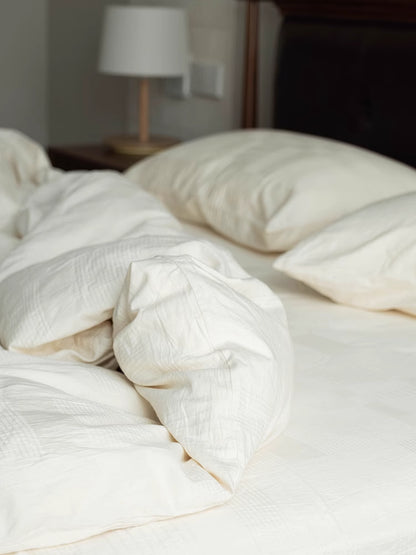 100% natural cotton 4-piece bedding-Large checkered pattern