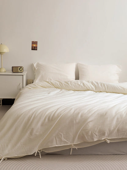 100% natural cotton 4-piece bedding-Small checkered pattern