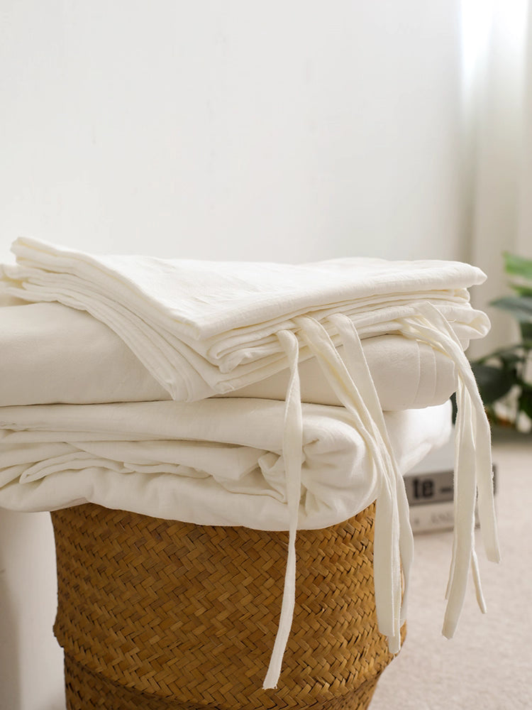 100% natural cotton 4-piece bedding- plain color