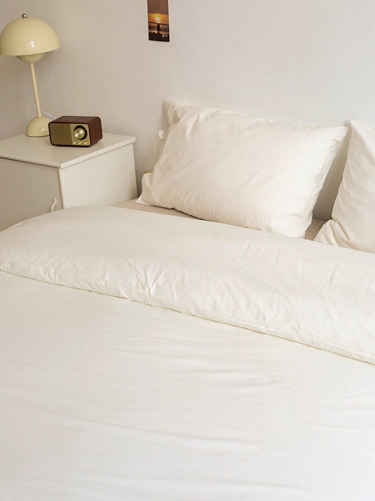 100% natural cotton 4-piece bedding- plain color
